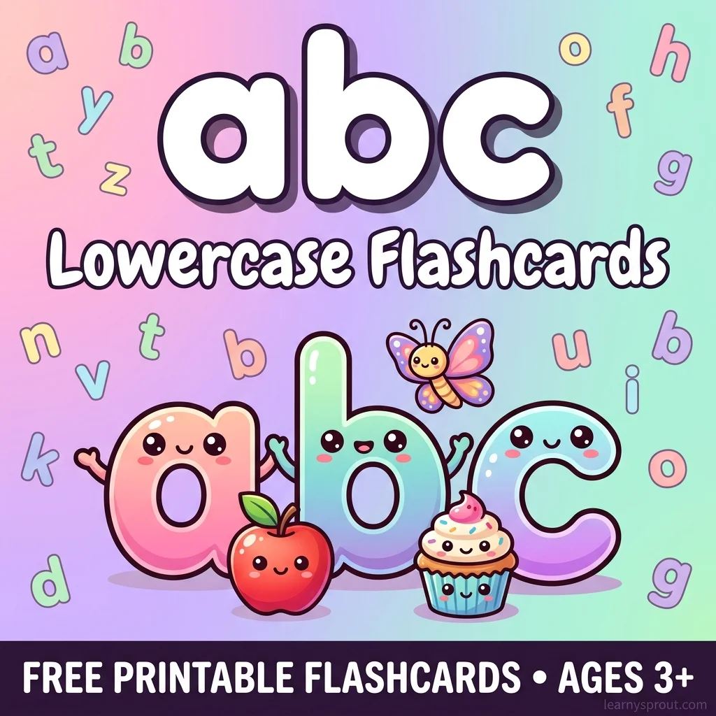 Alphabet a-z Lowercase Flashcards