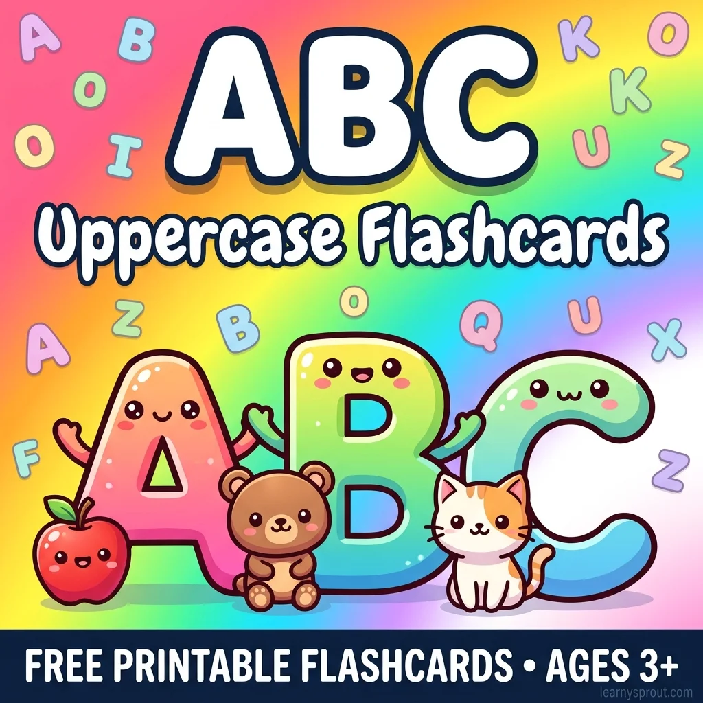 Alphabet A-Z Uppercase Flashcards