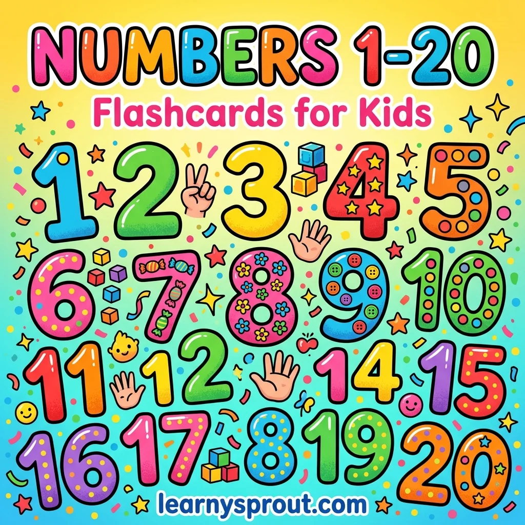 Numbers 1-20 Flashcards
