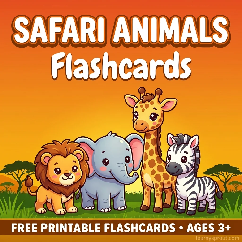 Safari Animals Flashcards