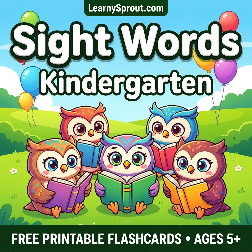 Sight Words Kindergarten Flashcards