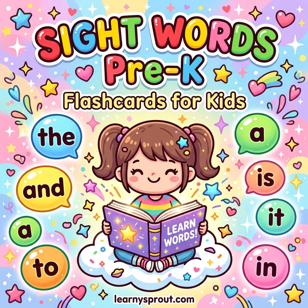Sight Words Pre-K Flashcards