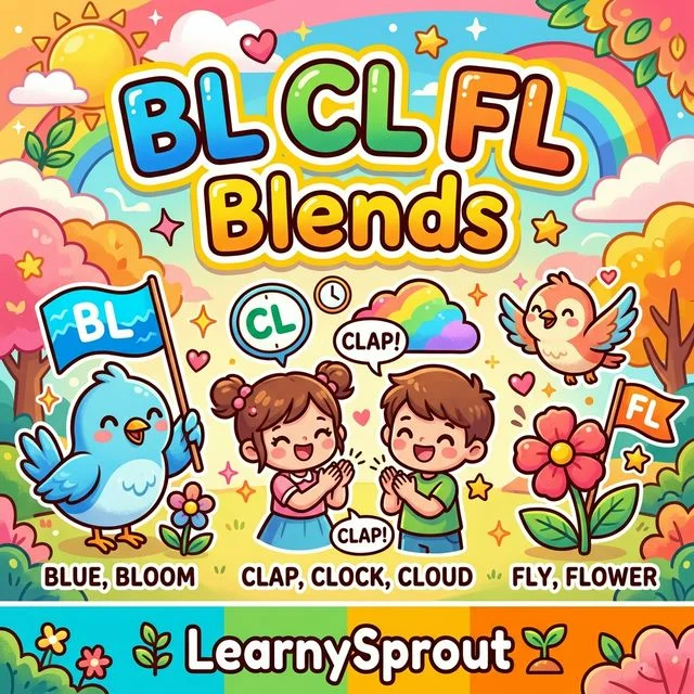 Blends: bl, cl, fl Words