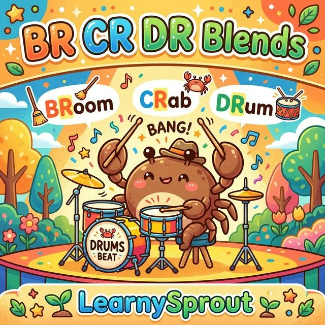 Blends: br, cr, dr Words