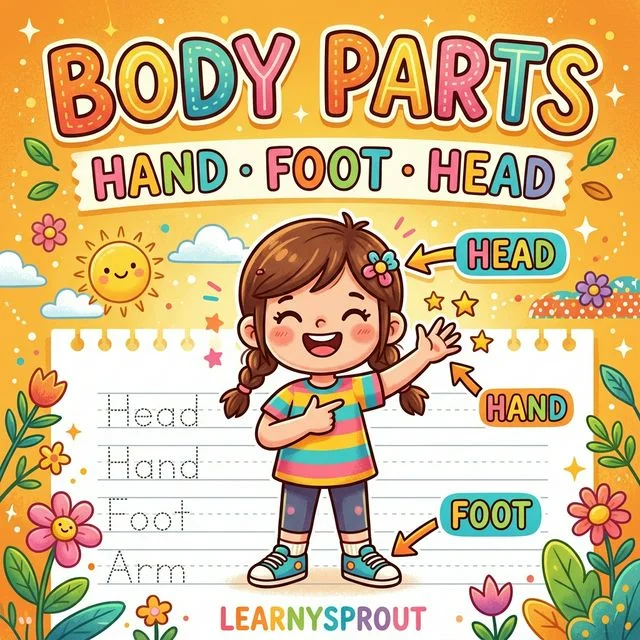 Body Parts Tracing — Hand, Foot, Head