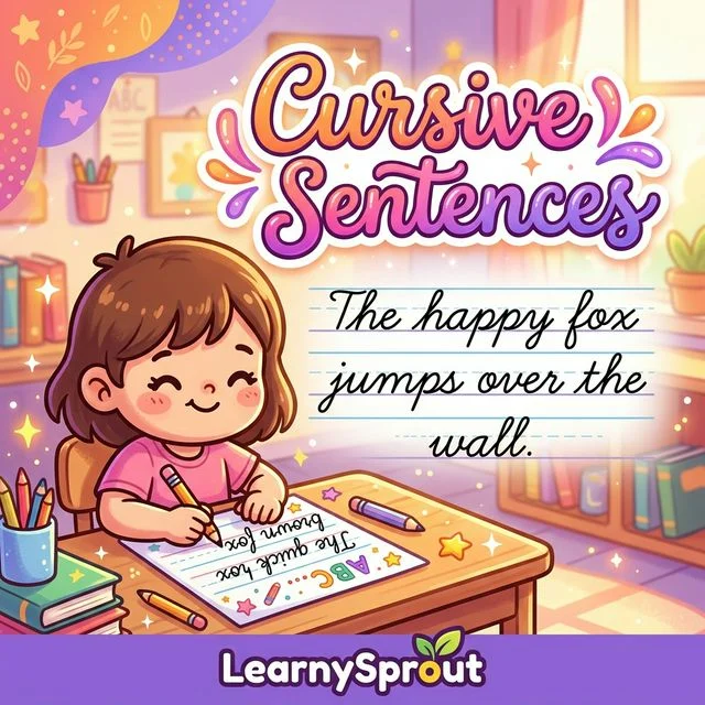 Cursive Sentences Practice