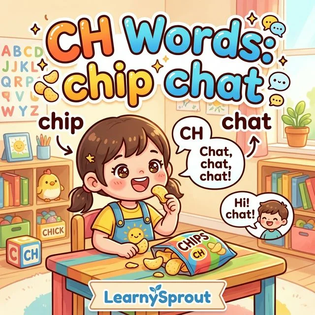 Digraphs: ch Words — chip, chat, much