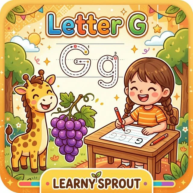 Letter G Tracing — Uppercase and Lowercase