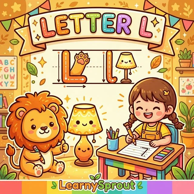Letter L Tracing — Uppercase and Lowercase