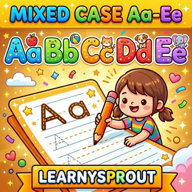 Mixed Case Letters Aa to Ee Tracing