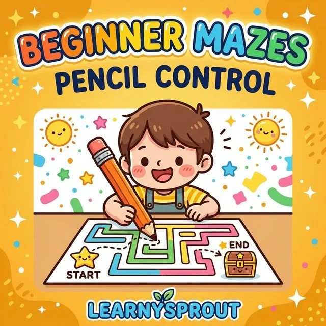 Pencil Control — Mazes for Beginners