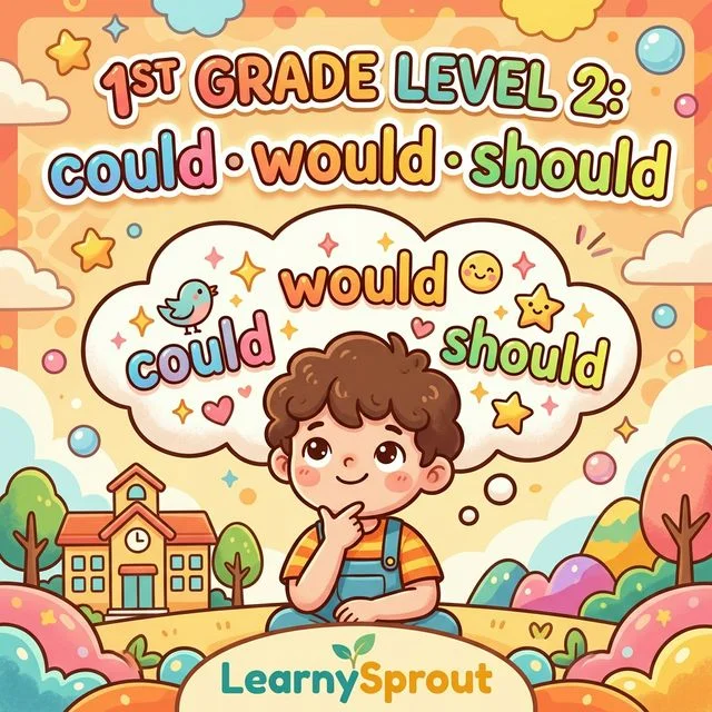 Sight Words First Grade Level 2 — could, would, should