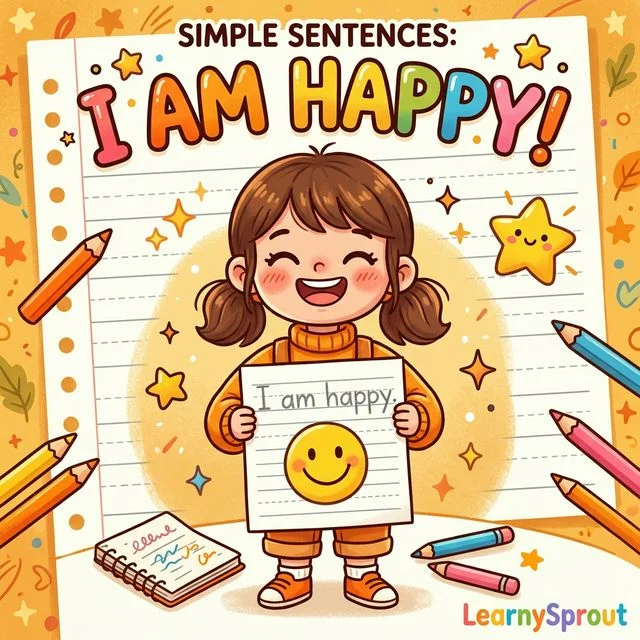 Simple Sentences: I am happy