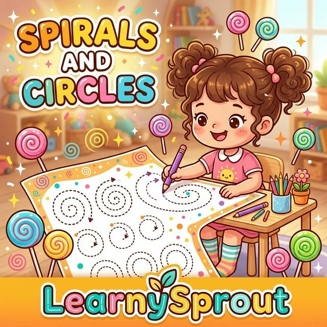 Spiral Lines Tracing — Circles and Swirls