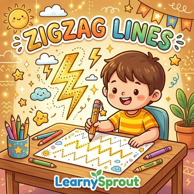 Zigzag Lines Tracing Practice