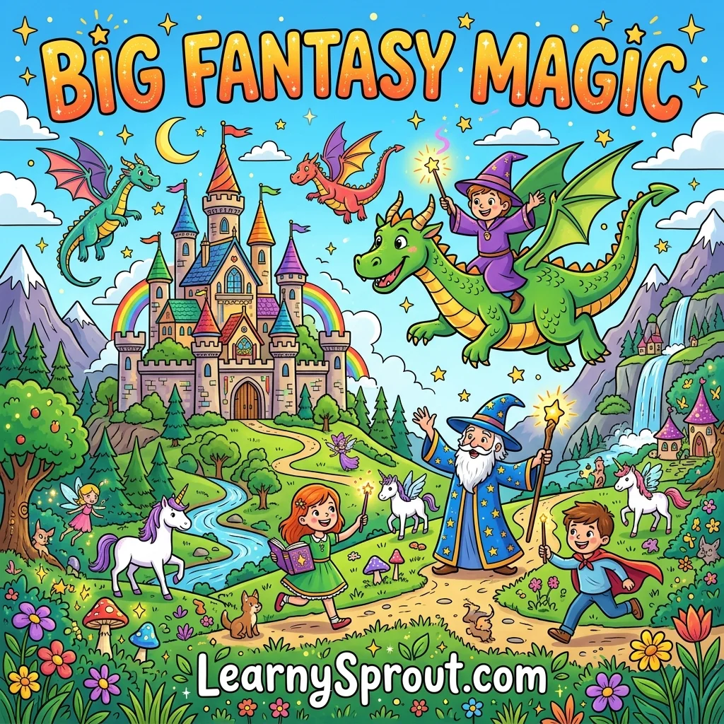 The Big Book of Fantasy & Magic Coloring Cover
