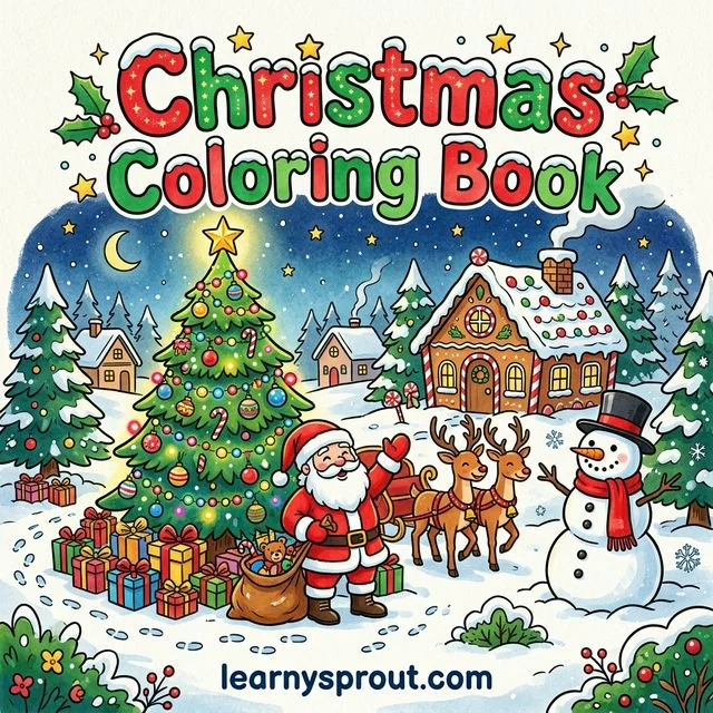 Christmas Coloring Book — Holiday Fun for Kids — Free Printable Coloring Book for Kids