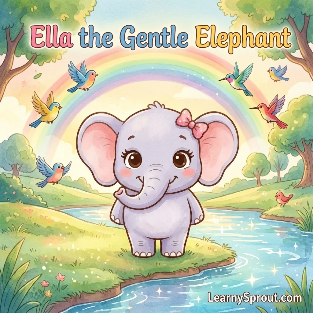 Ella the Gentle Elephant — An Illustrated Story for 4 Year Olds