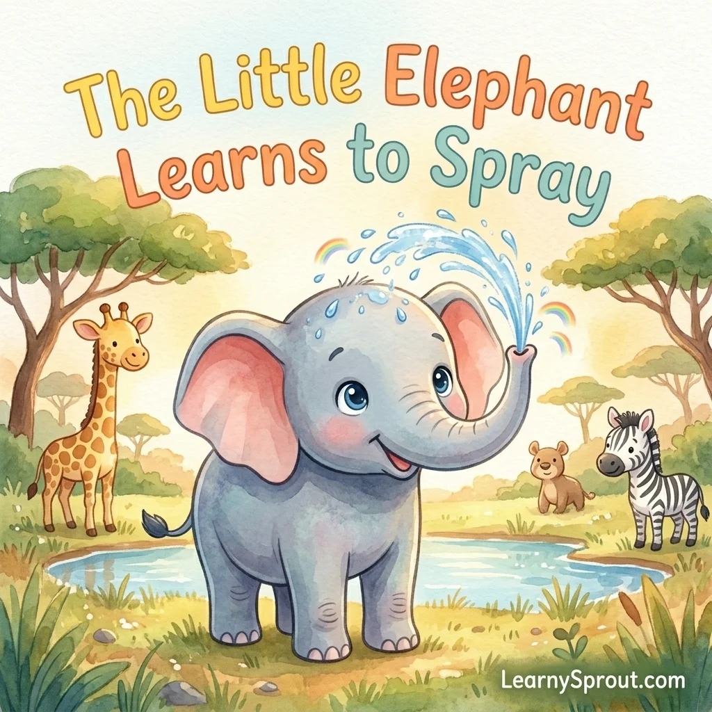 The Little Elephant Learns to Spray ? A Bilingual Story in English & Spanish
