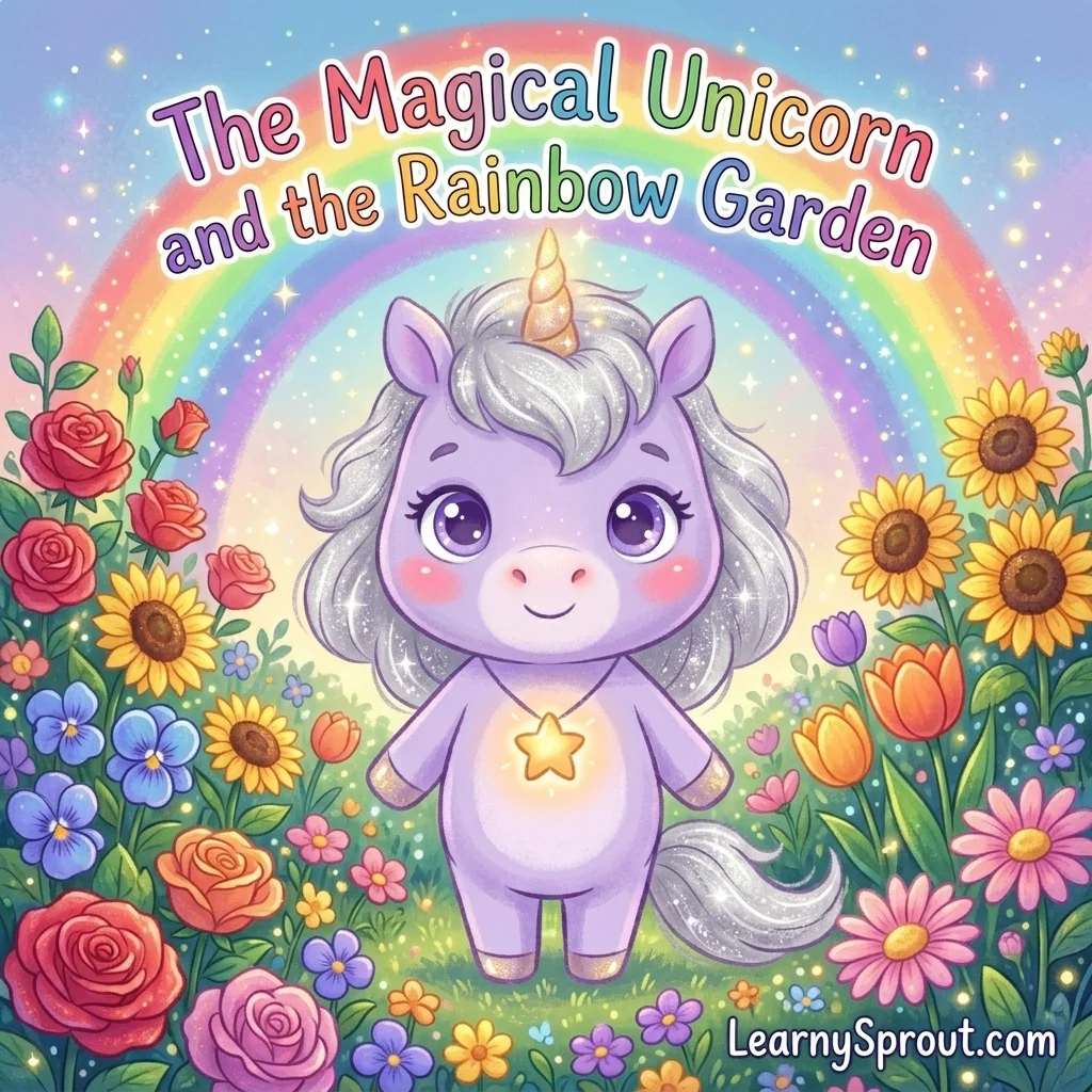 The Magical Unicorn and the Rainbow Garden — An Illustrated Story for Kids