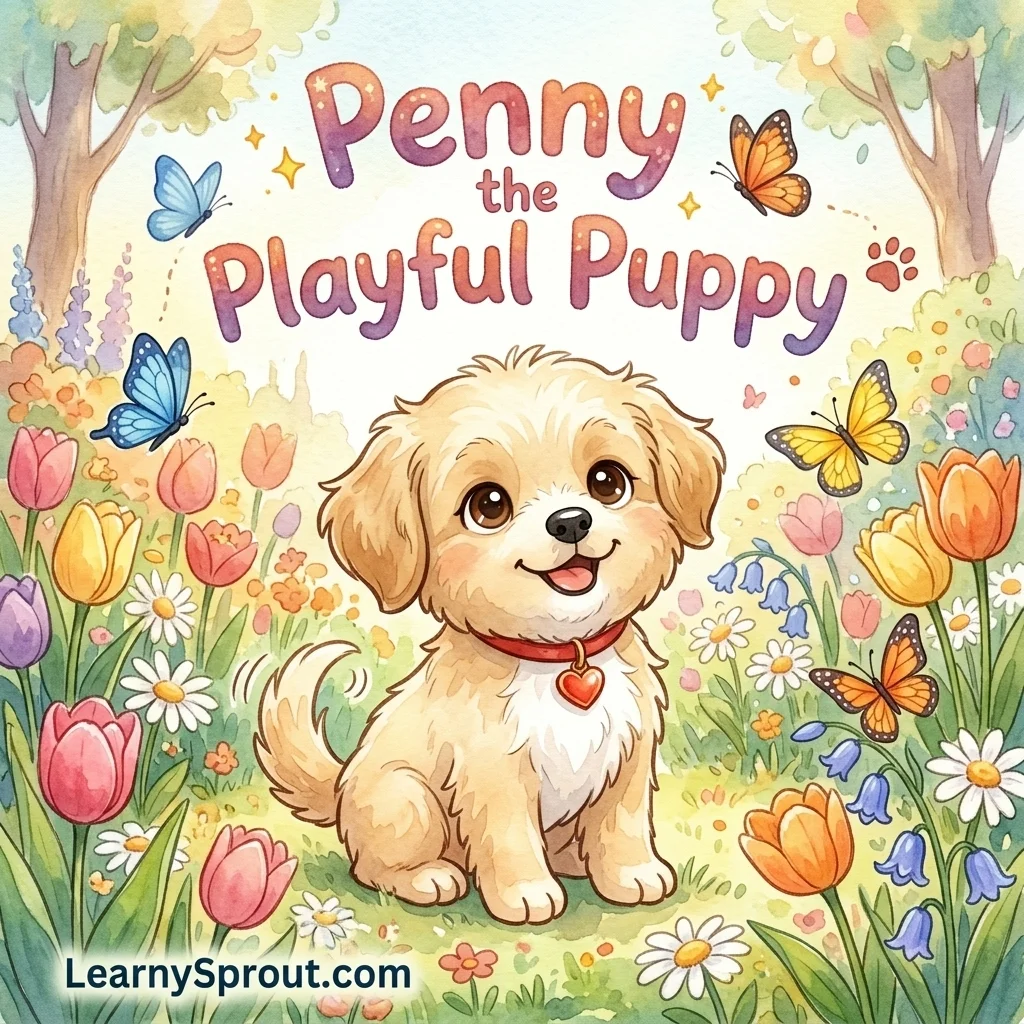 Penny the Playful Puppy — An Illustrated Story for 3 Year Olds