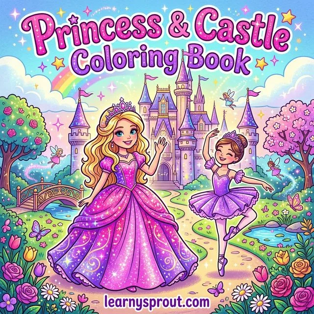 Princess & Castle Coloring Book — Royal Adventures for Girls — Free Printable Coloring Book for Kids