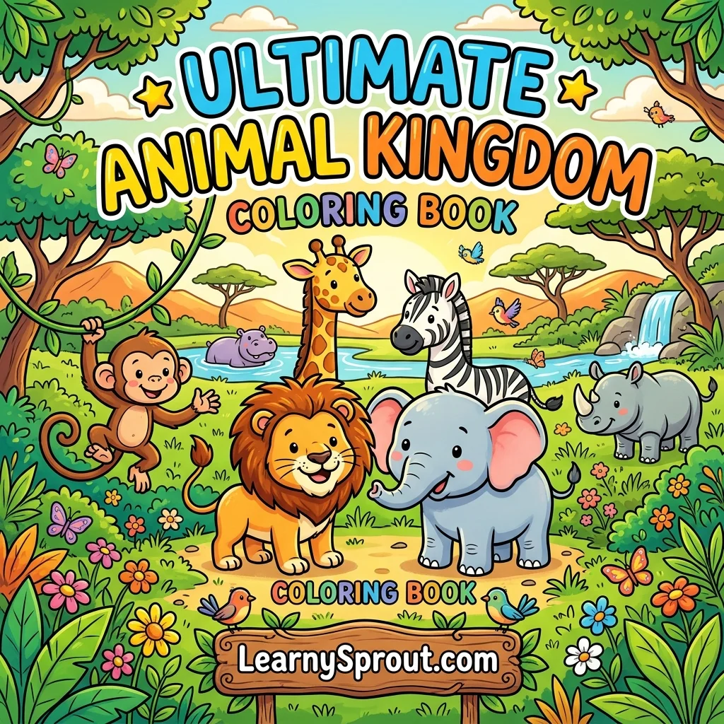The Ultimate Animal Kingdom Jumbo Coloring Book Cover