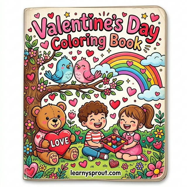 Valentine's Day Coloring Book — Hearts & Love for Kids — Free Printable Coloring Book for Kids