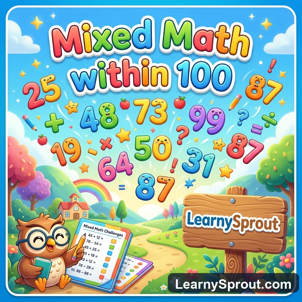 Addition & Subtraction Mixed Within 100