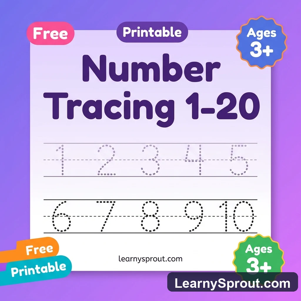 Number Tracing 1-20