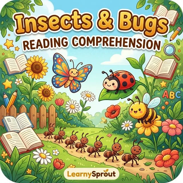 Insects and Bugs Reading Comprehension