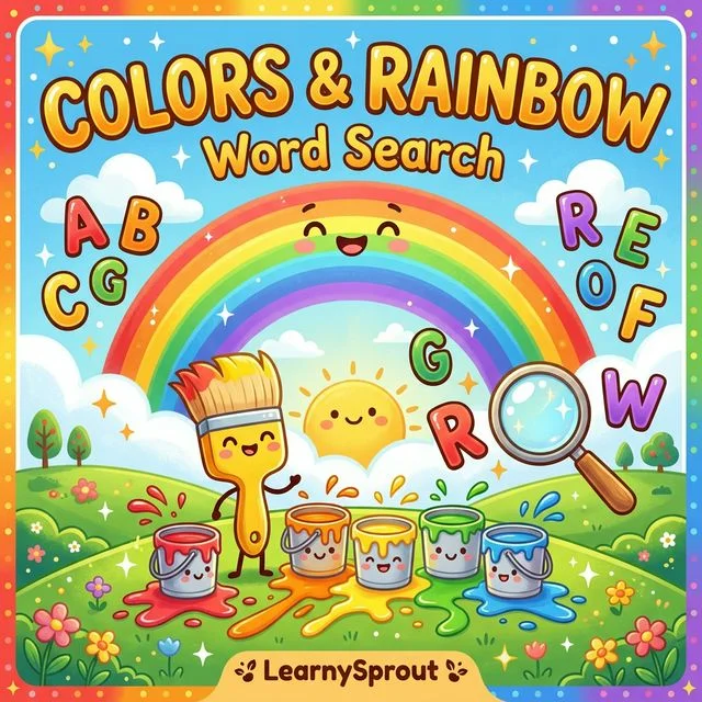 Colors of the Rainbow Word Search