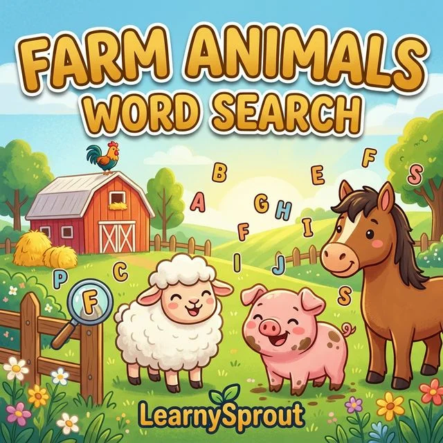 Farm Animals Word Search