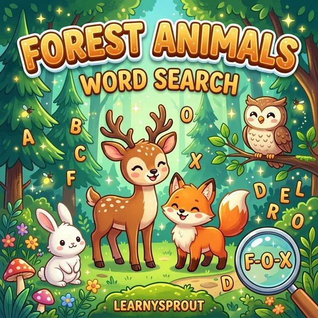 Forest Animals Word Search
