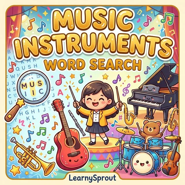 Music Instruments Word Search