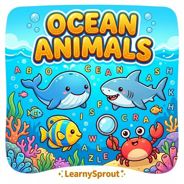 Ocean Animals Word Search