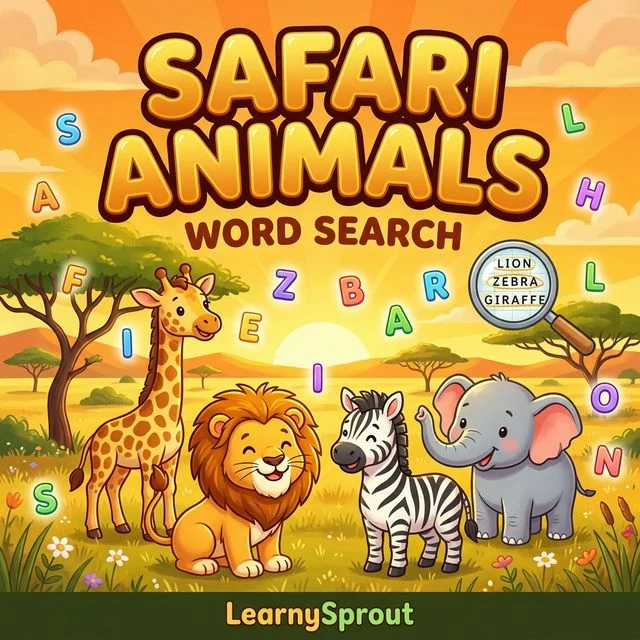 Safari Animals Word Search