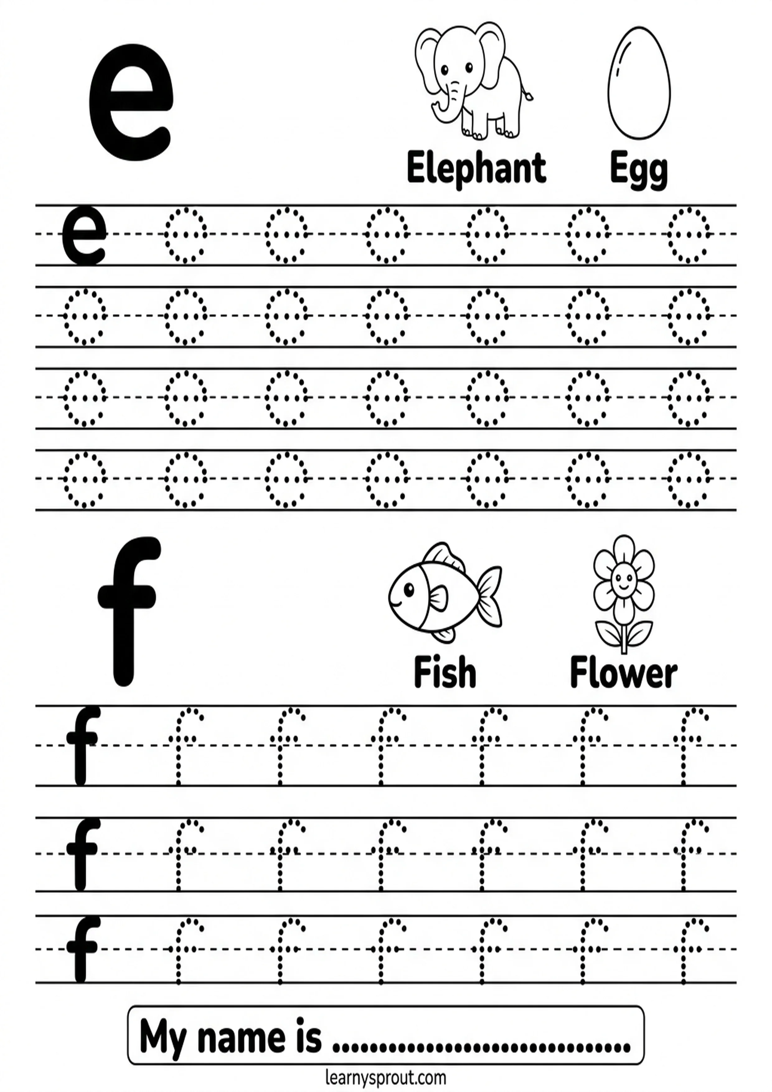 Free printable Lowercase Letter Tracing a-z worksheet for kids - LearnySprout
