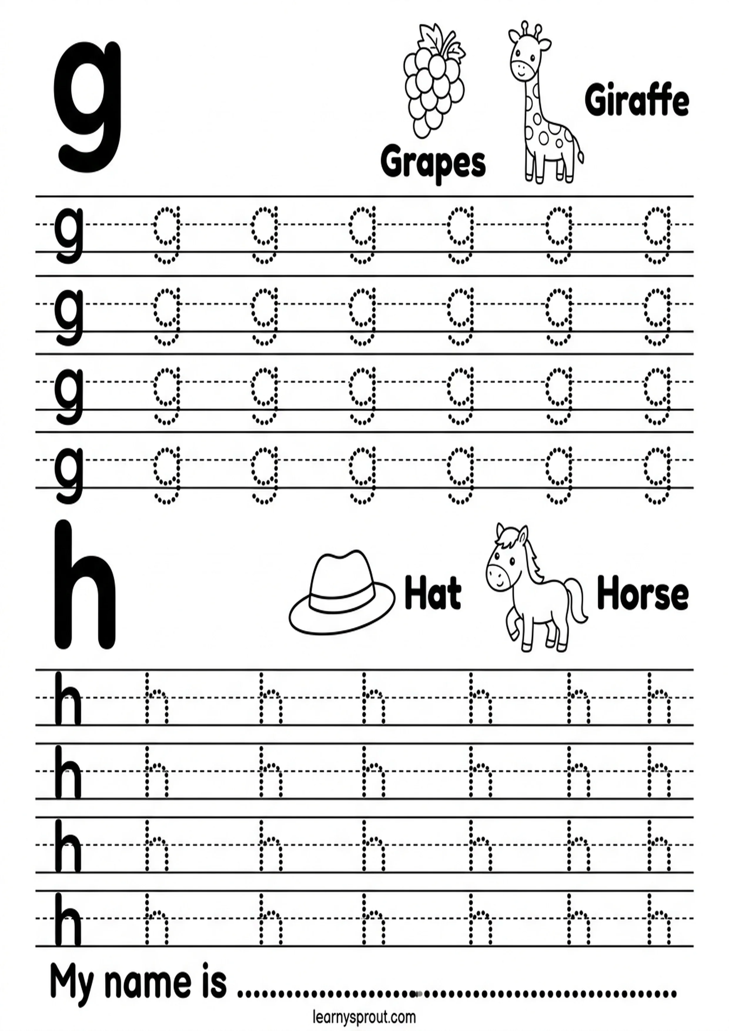 Free printable Lowercase Letter Tracing a-z worksheet for kids - LearnySprout