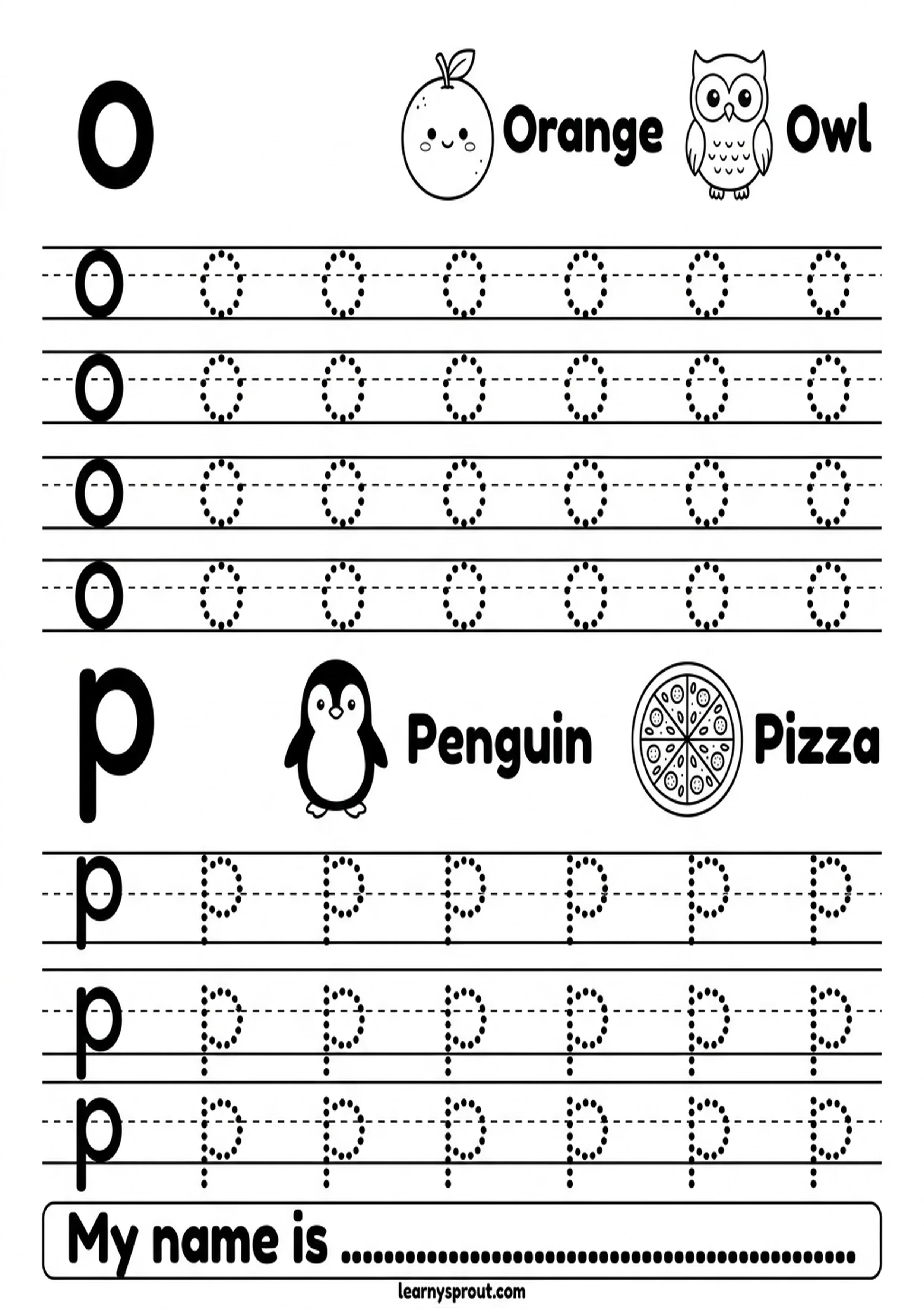 Free printable Lowercase Letter Tracing a-z worksheet for kids - LearnySprout