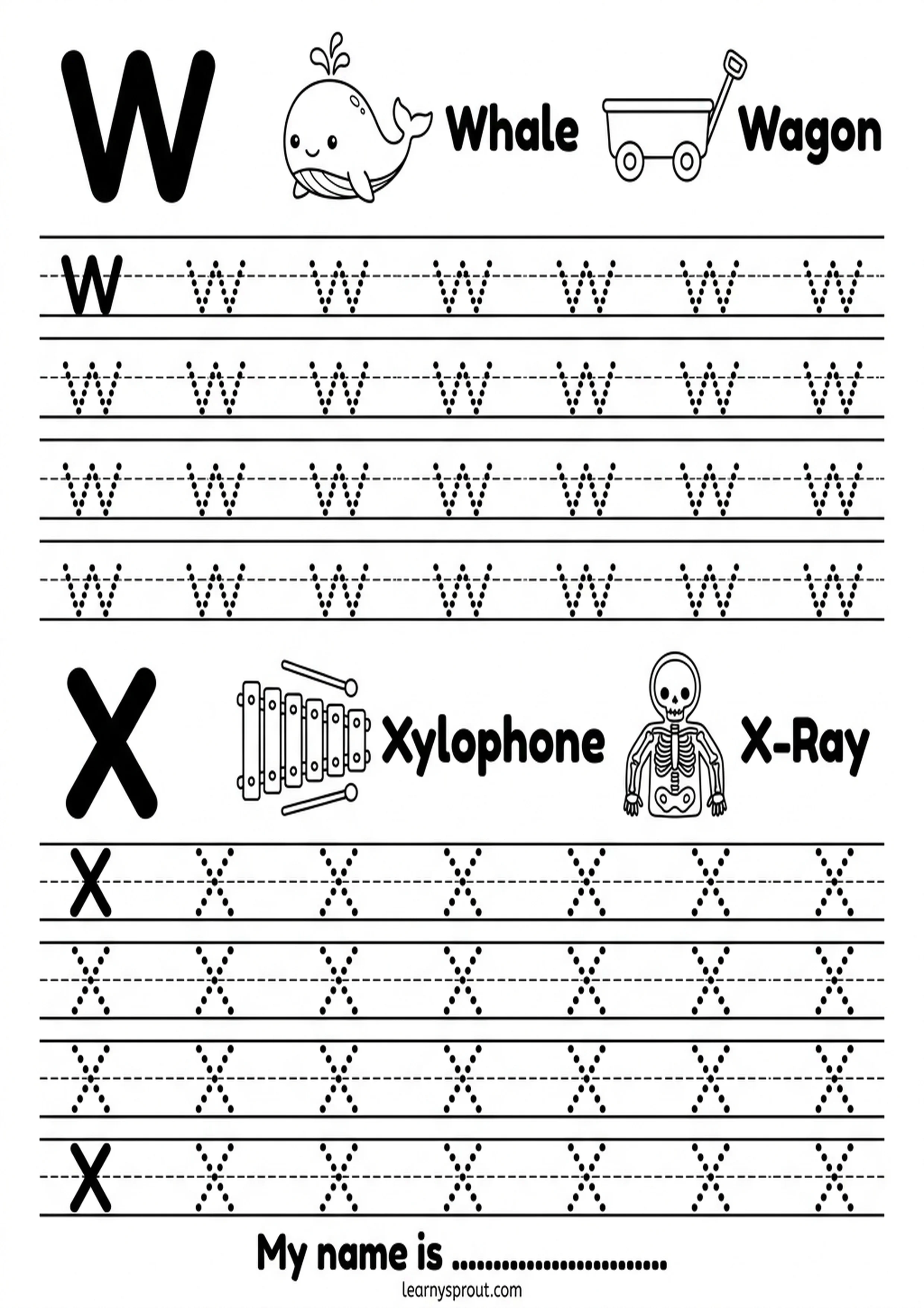 Free printable Lowercase Letter Tracing a-z worksheet for kids - LearnySprout